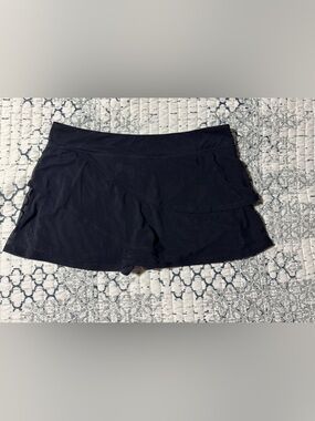 Coco Reef Black 3 Tier Layered Tankini Swim Skirt Skort Ladies XL
